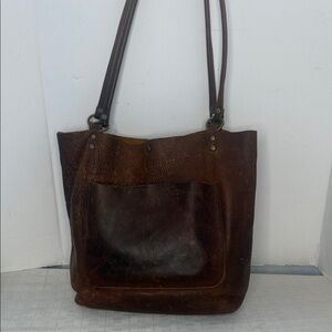 Jess Conti Women's Brown Leather Tote  Bag
